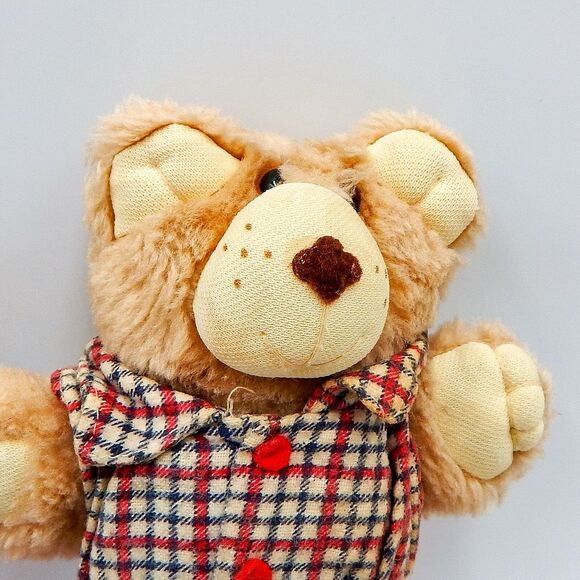 Furskin Bear Plush Stuffed Wendy's Toy 1986 7 Inch Appalachian Artwork Lot/3 - Picture 4 of 8